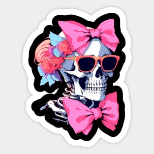 preppy skeleton Sticker